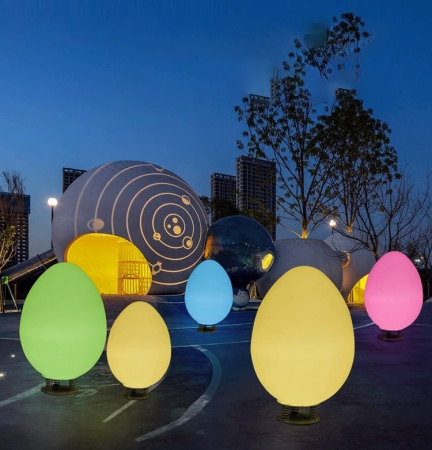 Светильник Яйцо 54х95 питание от АКБ, RGB Светильник Яйцо 54х95 питание от АКБ, RGB